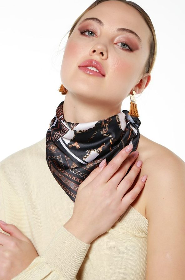 Patchwork Desenli Bandana Fular toptan