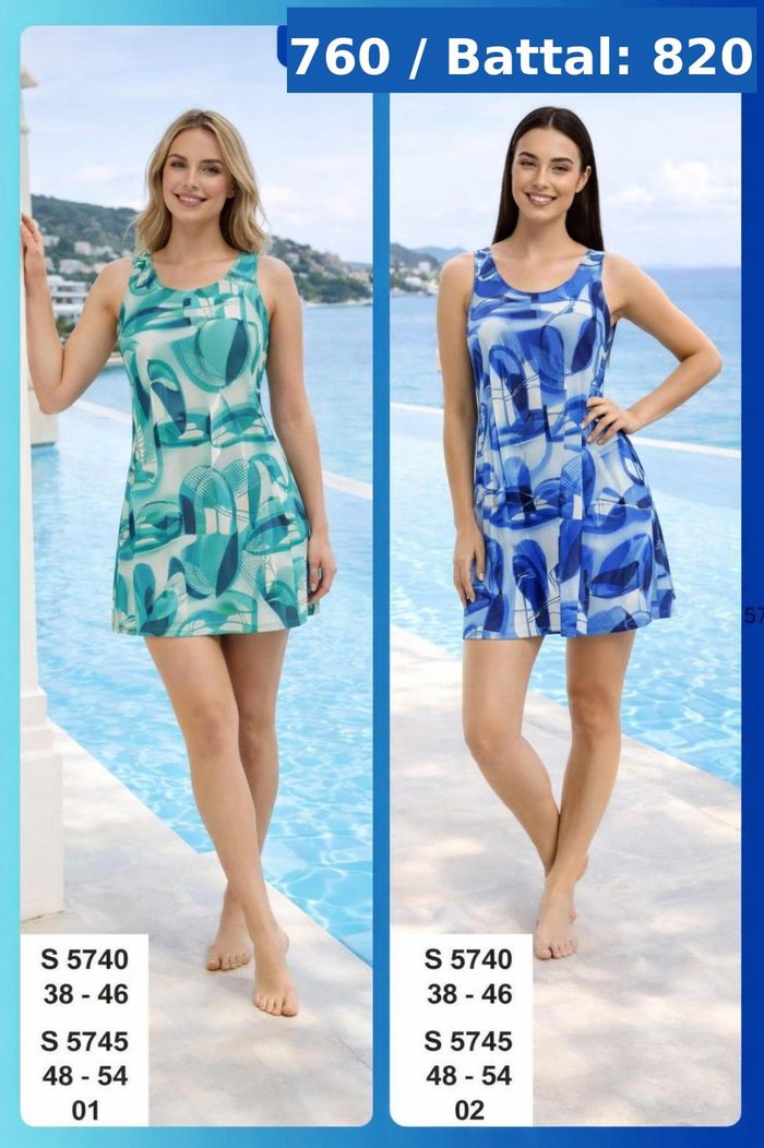 Yarı Tesettür Mayo S5740 Yesil toptan